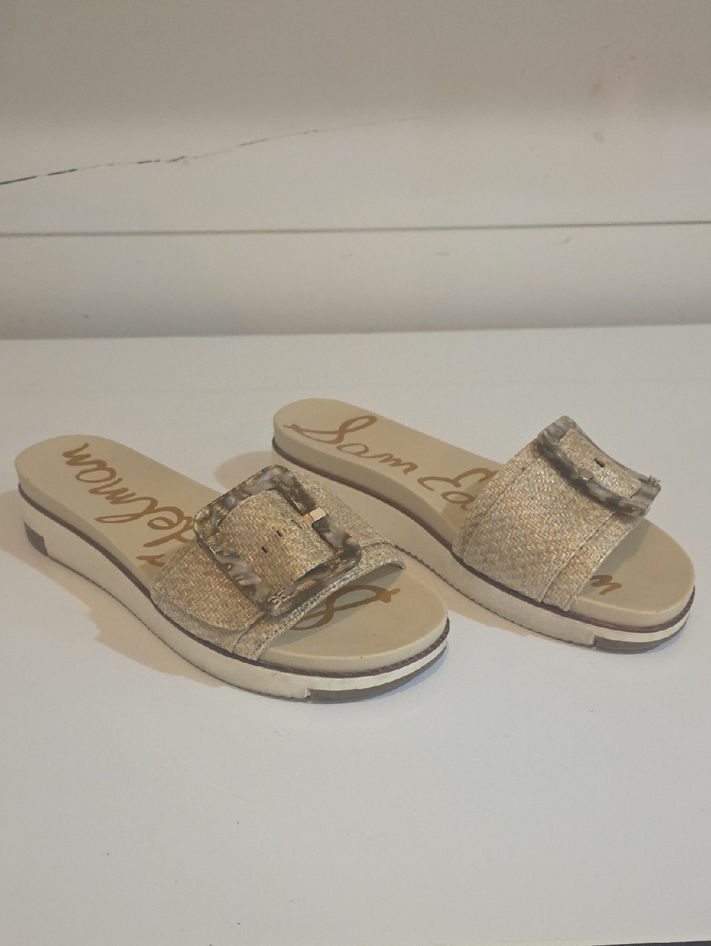 Sam Edelman Women's Ariane Slide Sandal 1.5" Wedge Heel 9 - Picture 2 of 8